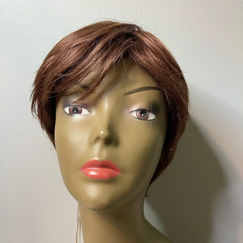 HairCube Blond Unicorn Short Brown Synthetic Wig Layered Pixie Costume Everyday